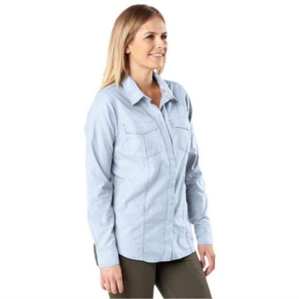5.11 Tactical Women's Size XL Button Up Shirt Blue Long Sleeve